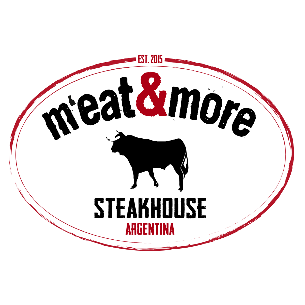 Willkommen im m'eat&more Steakhouse Argentina logo